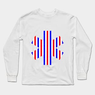 US flag colored asterisk Long Sleeve T-Shirt